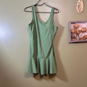 Mono B Green Sleeveless tennis Dress
